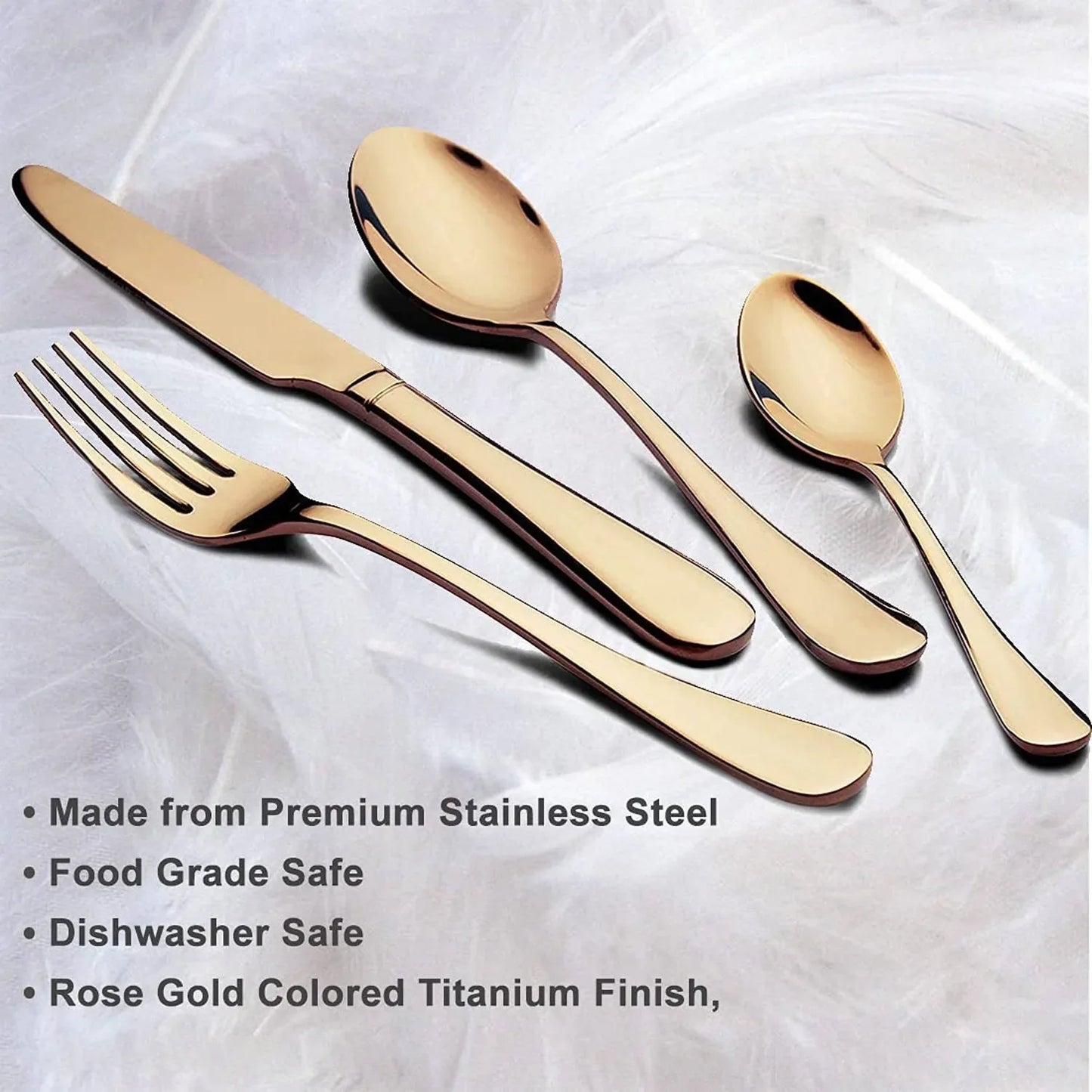 Kitchen Tableware Flatware Sets Kitchen Forks Spoons With Gift Box (24 Pcs Set)