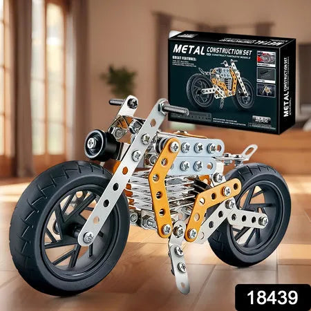 Metal Diy Bike Building Blocks For Kids (Bike 162 Pc Of Bike Tool 1 Set)