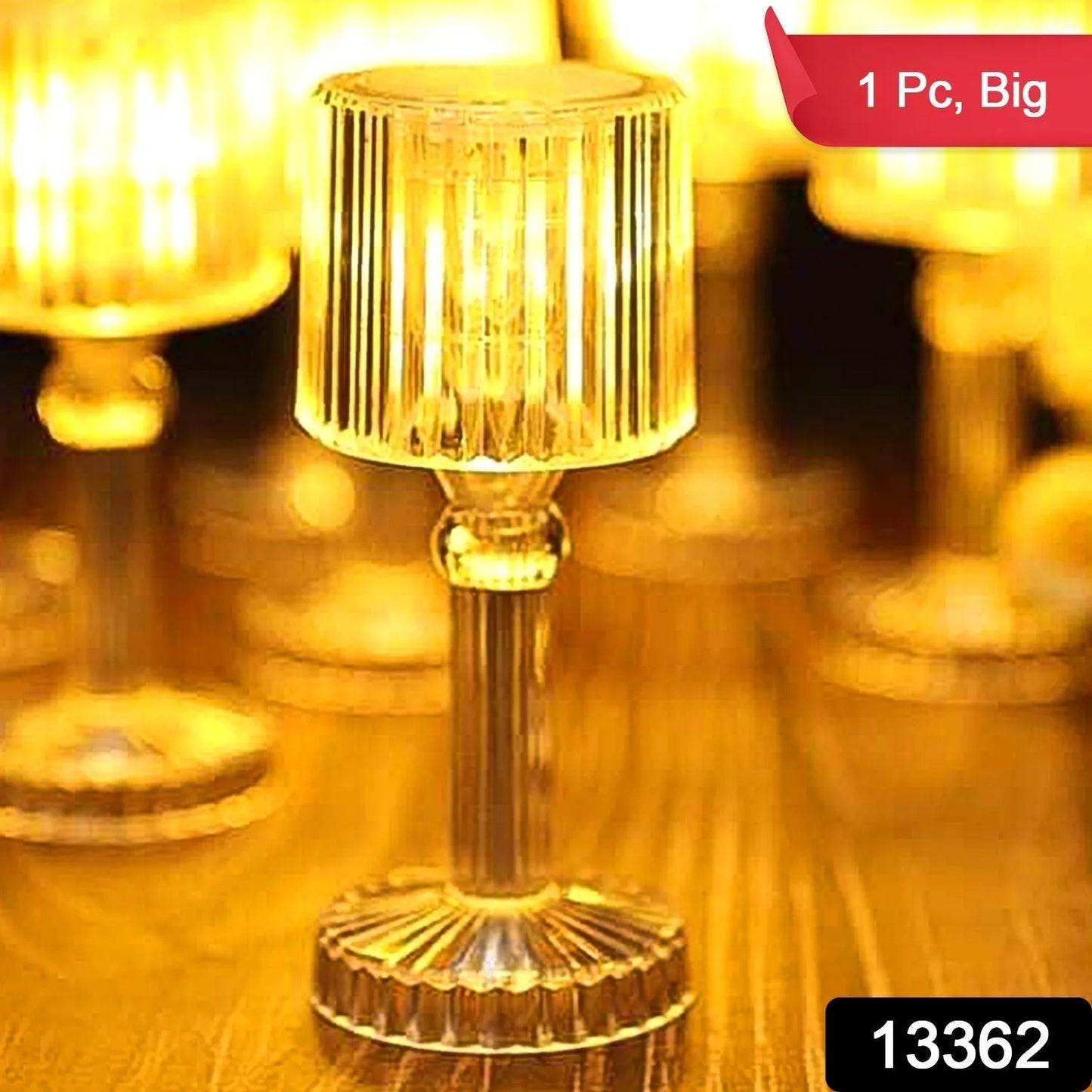 Big Acrylic Led Desk Lamps Table Lamp Portable Crystal (1 Pc Big)