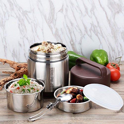 High 1.6L Lunch Pail Food Container Stainless Steel Lunch Box with Dinnerware Vacuum Insulated